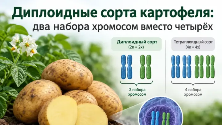 Диплоидные сорта картофеля: два набора хромосом вместо четырёх